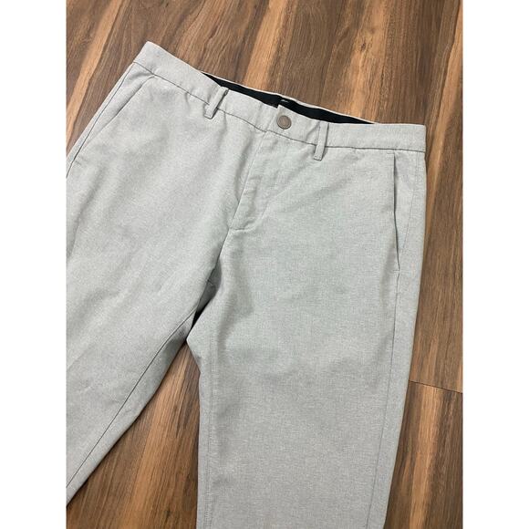 Men Bonobos Golf Slim Taper performance silver chino pants slacks, 32x30 - Picture 2 of 5